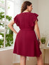 Summer Plus Size Ladies Deep V Party Dresses - ROUTINE FASHION